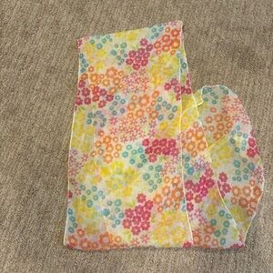 Y2K Multicolor Flower Scarf - 8” X 58”